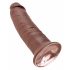 King Cock 10 - grote dildo met zuignap (25cm) - bruin