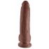 King Cock 9 - grote dildo met zuignap en ballen (23cm) - bruin