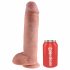 King Cock 11 - zuignap dildo met ballen (28 cm) - natuurlijk