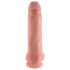 King Cock 11 - zuignap dildo met ballen (28 cm) - natuurlijk