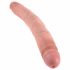 King Cock 12 Slim - levensechte dubbele dildo (31 cm) - natuurlijke kleur