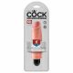 King Cock 6 Stiffy - waterdichte, realistische vibrator (15 cm) - huidskleurig