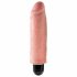 King Cock 6 Stiffy - waterdichte, realistische vibrator (15 cm) - huidskleurig