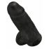 King Cock 9 Chubby - zuignap dildo met ballen (23 cm) - zwart