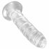 King Cock Clear 6 - zuignap dildo (15cm)