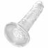 King Cock Clear 6 - zuignap dildo (15cm)