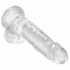 King Cock Clear 7 - zuignap, met bal (18cm)