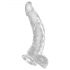 King Cock Clear 7,5 - zuignap dildo met ballen (19cm)