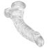 King Cock Clear 7,5 - zuignap dildo met ballen (19cm)