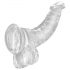 King Cock Clear 7,5 - zuignap dildo met ballen (19cm)