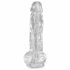 King Cock Clear 8 - zuignap, met ballen dildo (20cm)