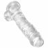 King Cock Clear 8 - zuignap, met ballen dildo (20cm)