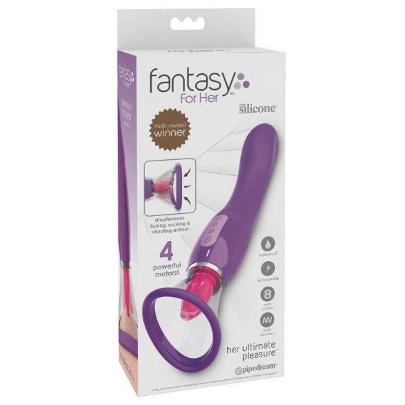 Fantasy - oplaadbare 3in1 vibrator (paars)