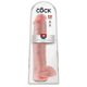 King Cock 15 - zuignapbasis, dildo met ballen (38 cm) - natuur