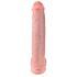 King Cock 15 - zuignapbasis, dildo met ballen (38 cm) - natuur