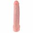 King Cock 15 - zuignapbasis, dildo met ballen (38 cm) - natuur