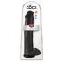 King Cock 15 - zuignapbasis, met ballen dildo (38 cm) - zwart