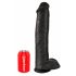 King Cock 15 - zuignapbasis, met ballen dildo (38 cm) - zwart