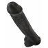 King Cock 15 - zuignapbasis, met ballen dildo (38 cm) - zwart