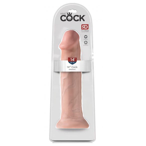 King Cock 14 - zuignap dildo groot (36cm) - huidskleur