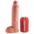 King Cock Strap-On 10 - holle strap-on dildo (25 cm)