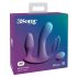 3Some totale extase - oplaadbare, draadloze driedubbele vibrator (paars)