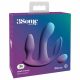 3Some totale extase - oplaadbare, draadloze driedubbele vibrator (paars)