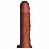 King Cock Plus 7,5 - bruine vibrerende dildo met ballen