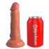 King Cock Elite 6 - zuignap, realistische dildo (15cm) - donker