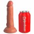 King Cock Elite 6 - zuignap, realistische dildo (15cm) - donker