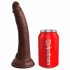 King Cock Elite 7 - zuignap, realistische dildo (18cm) - bruin