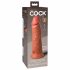 King Cock Elite 8 - zuignap dildo (20 cm) - donker naturel