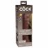 King Cock Elite 20 cm - zuignap, realistische dildo - bruin