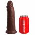 King Cock Elite 20 cm - zuignap, realistische dildo - bruin