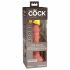 King Cock Elite 6 - realistische vibrator met zuignap (15cm) - naturel