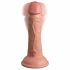 King Cock Elite 6 - realistische vibrator met zuignap (15cm) - naturel