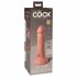 King Cock Elite 6 - zuignap, realistische vibrator 15cm (donker natuurlijk)