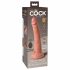 King Cock Elite 7 - zuignap, radiografische vibrator 18cm - natuur