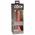 King Cock Elite 7 - zuignap, radiografische vibrator 18cm - natuur