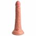 King Cock Elite 7 - zuignap, radiografische vibrator 18cm - natuur