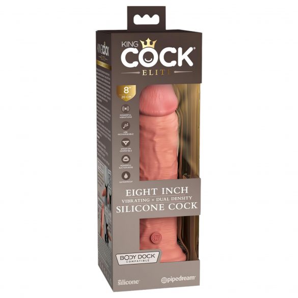 King Cock Elite 8 - Realistische Dildo met Zuignap (20 cm) - Naturel