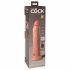 King Cock Elite 9 - zuignap vibrator 23cm - huidskleur