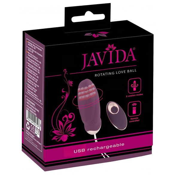 Javida - draadloze, roterende kogel vibrator (paars)