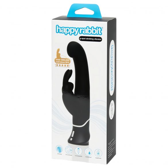 Happyrabbit G-spot - oplaadbare, klitorisstimulerende vibrerende (zwart)