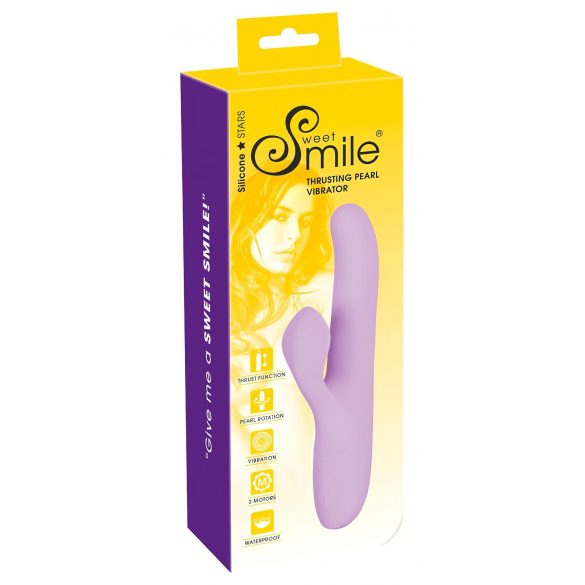 SMILE Stotend en Draaibaar Vibrator met Clitorisstimulator (Paars)