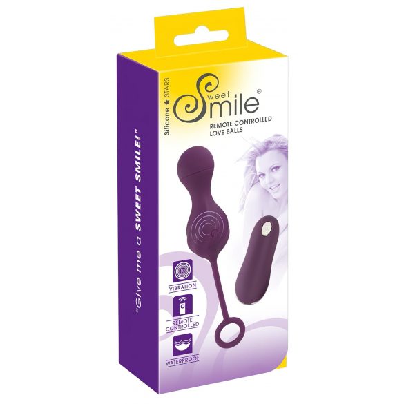 SMILE RC Liefdesballen - oplaadbare, draadloze vibrerende ei (paars)