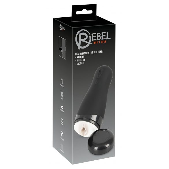 Rebel 3 functies - oplaadbare, verwarmende kunstvagina masturbator