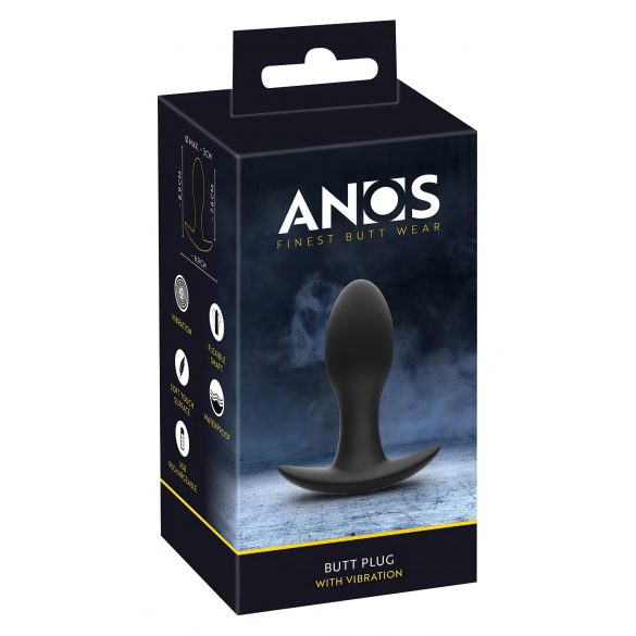 ANOS - oplaadbare, waterdichte prostaat vibrator (zwart)