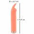 You2Toys peachy! mini bunny - oplaadbare, konijn clitoris vibrator (perzik)