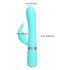 Pillow Talk Lively - oplaadbare, turquoise vibrator met clitorisstimulator